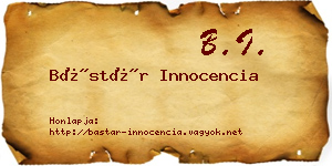 Bástár Innocencia névjegykártya